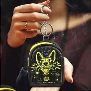 🐈‍⬛ NEW Bag Charm Mini Backpack Tarot Cat “The Magician” Black Yellow Witchy